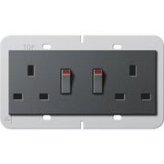 Gira - Steckdose Doppelsteckdose 13A 278328 abschaltbar anth