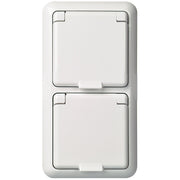 Elso - Steckdose UP-Steckdose 2-fach IP44 235414 reinweiß
