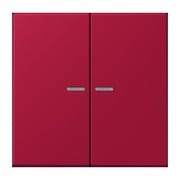 Jung - Abdeckung/Bedienelement für Installationsschalterprogramme Wippe 2fach m. Lichtleiter LC 995 KO5 229 rouge carmin (32100)