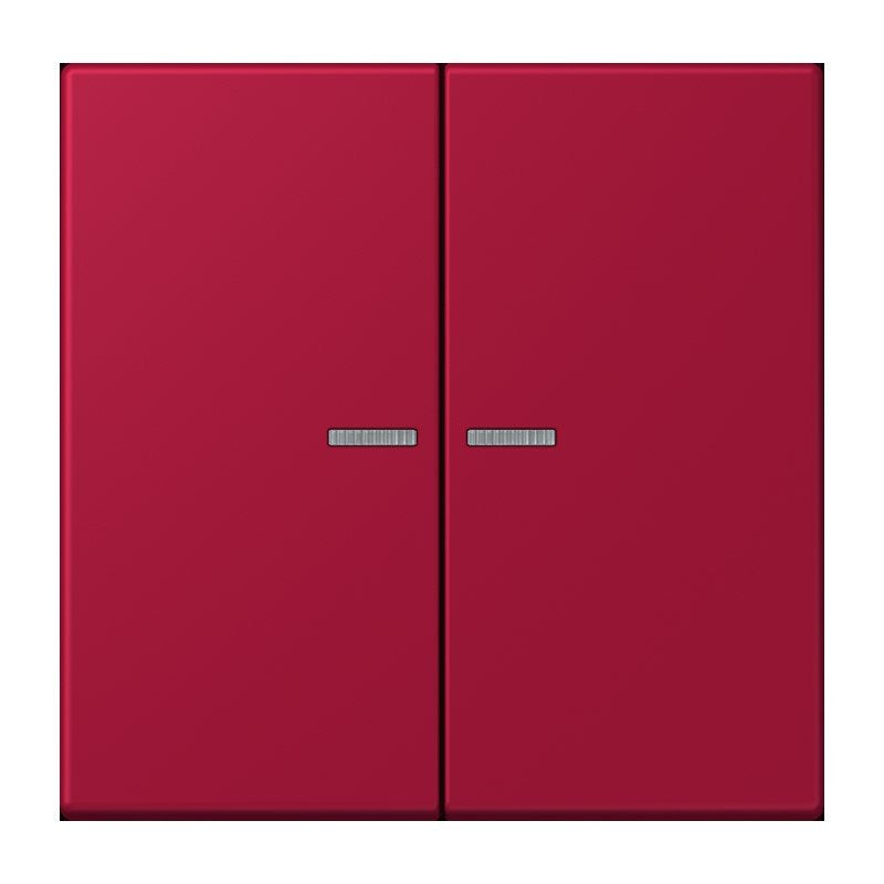 Jung - Abdeckung/Bedienelement für Installationsschalterprogramme Wippe 2fach m. Lichtleiter LC 995 KO5 229 rouge carmin (32100)