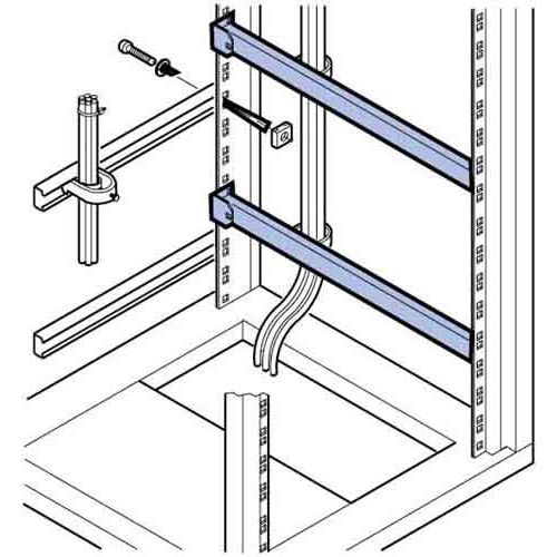 Schroff - Stiel/Profilschiene C-Profil 60118187 − 4 Stück
