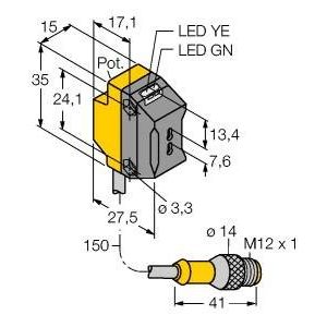 Turck - Lichtleitersensor/Lichtleiterverstärker Opto Sensor QS18VN6FPQ5 Lichtleiter − 1 Stück