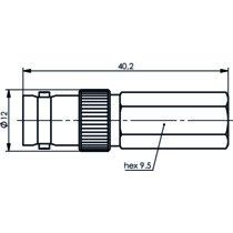 Telegärtner - Koax-Steckverbinder BNC-Kabelbuchse Twist-On 100023539 G2 (RG-59 B/U)