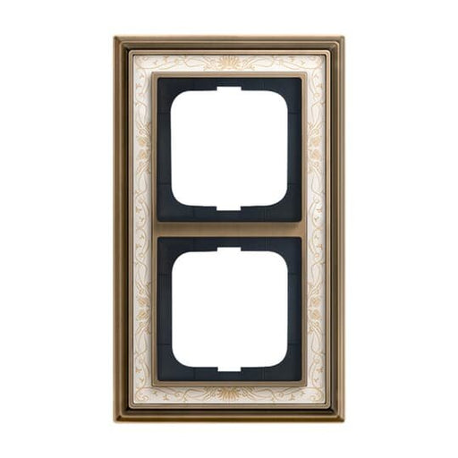 Busch-Jaeger - Abdeckrahmen Rahmen 2-fach 1722-846 ms/antik Deko elf/ws − 1 Stück by Busch-Jaeger
