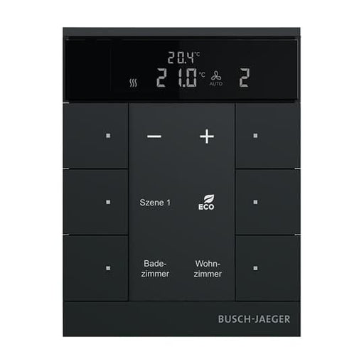 Busch-Jaeger - Bussystem-Raumtemperaturregler HVAC-Slave-Gerät SBS/U6.0.11-885 6fach, BE, sw, matt