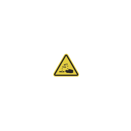 HellermannTyton - Warn-/Hinweisschild Etikett WS1-M-150-YE (100) Warnz. ätz Stoffe − 100 Stück