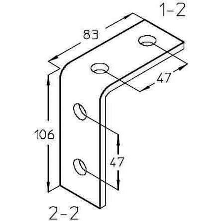 PohlCon (Puk) - Verbinder für Stiel/Profilschiene Schienenverbinderlasche AVLW 2-2F