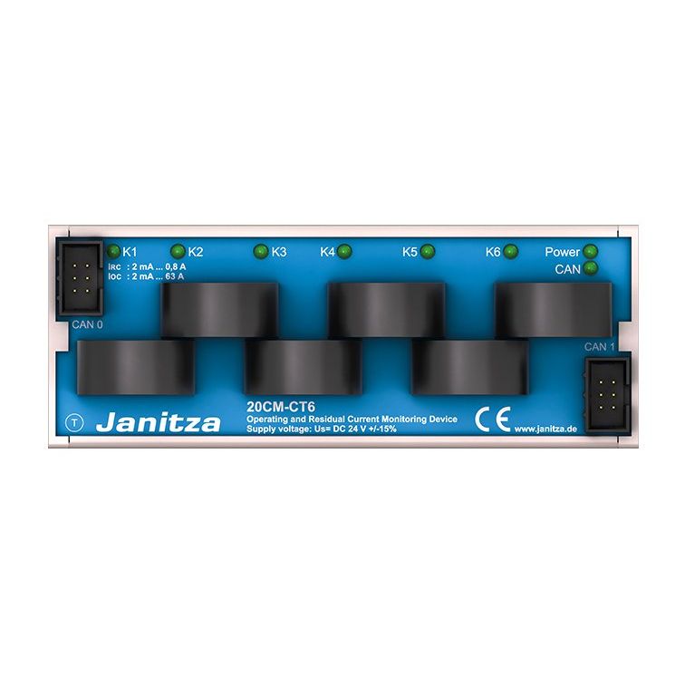 Janitza Electronic - Differenzstrom-Überwachungsgerät Strommessmodul Modul 20CM-CT6 mehrkanaliges