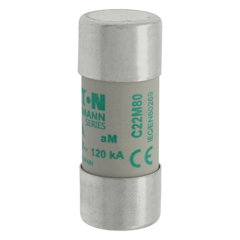 Eaton - Zylindrische Sicherung Sicherungseinsatz Nieders. CYLINDRICA#C22M80 80A AC 500V 120kA − 10 Stück