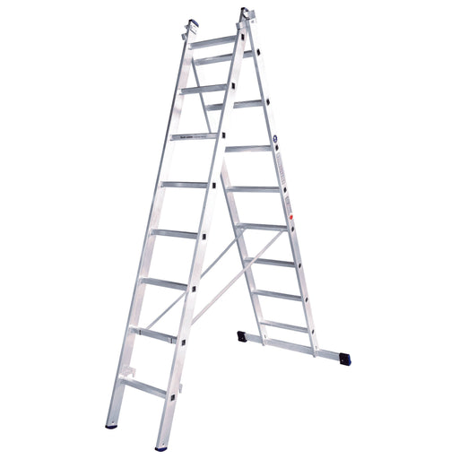 ILLER-LEITER - Sprossenleiter Mehrzweckleiter 52014 2-tlg,2x14 Spr., ALu