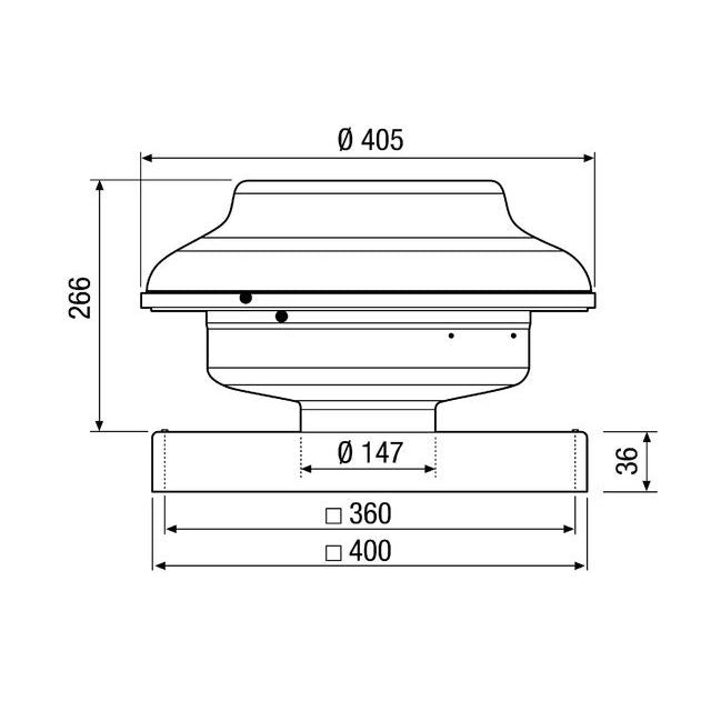 Maico - Ventilator für Dacheinbau Radial-Dachventilator EHD 15 DN 150
