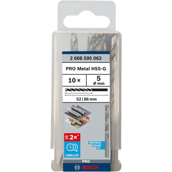 Bosch - Bohrer PRO Metal HSS-G 2608595062 Spiralbohrer 5 x 52