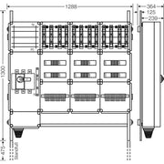 Hensel - Verteilerschrank für Energieversorgung Ladeverteiler Mi EV 22kW 12100 f.12 Ladep. a 22kW