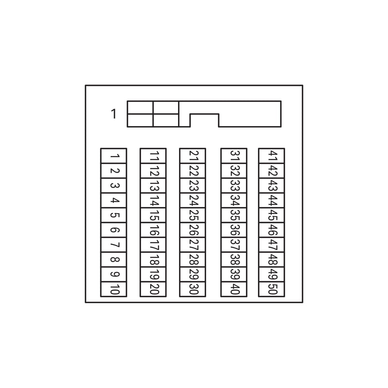 WAGO GmbH & Co. KG - Übergabemodul Übergabemodul 289-598 DIN 41651,50-polig − 3 Stück