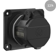 Walther Werke - CEE-Anbausteckdose (IEC 60309) CEE NEO Anbaudose FW411412CC gerade 16A 4P 12h − 10 Stück