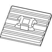 HellermannTyton - Befestigungssockel und -element für Kabelbinder Flexibler Klebesockel FMB4APT-A-PA66HS-BK schwarz 28x28mm − 100 Stück