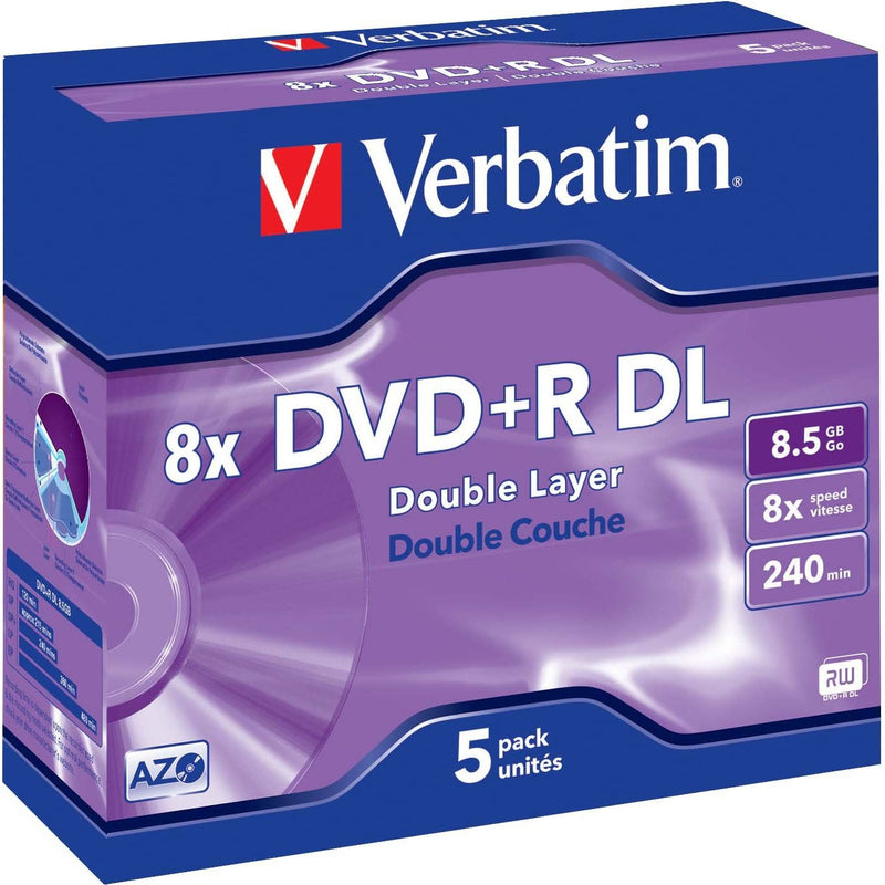 Verbatim - Speichermedium digital DVD+R DL 43541 (VE5) Jewelcase 5 Discs