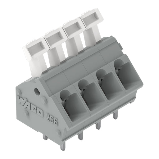 WAGO - Leiterplattenklemme 256-402/332-009/999- Drücker,2,5mm²,lgrau − 100 Stück