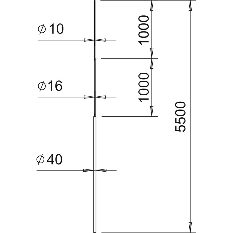 OBO Bettermann Vertr - Fangeinrichtung für Blitzschutz Fangstange 101 3B-5500 f.Dreibeinstativ