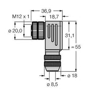 Turck - Rundsteckverbinder, feldkonfektionierbar (Industriesteckverbinder) Steckverbinder BMWS8251-8.5 konfektionierbar