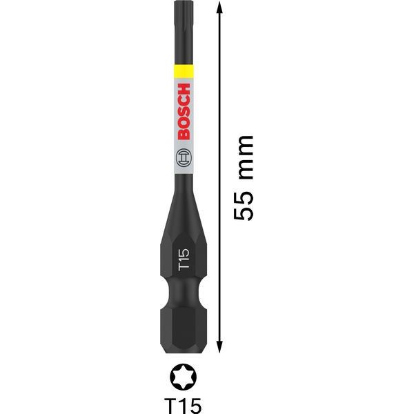 Bosch - Bit PRO Impact Bit, T15 2608522529VE(2) 55 mm, 2-tlg