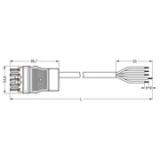 WAGO - Konfektionierte Leitung für steckbare Gebäudeinstallation konfekt. Anschlussleitung 771-8995/118-501 Eca,Buchse