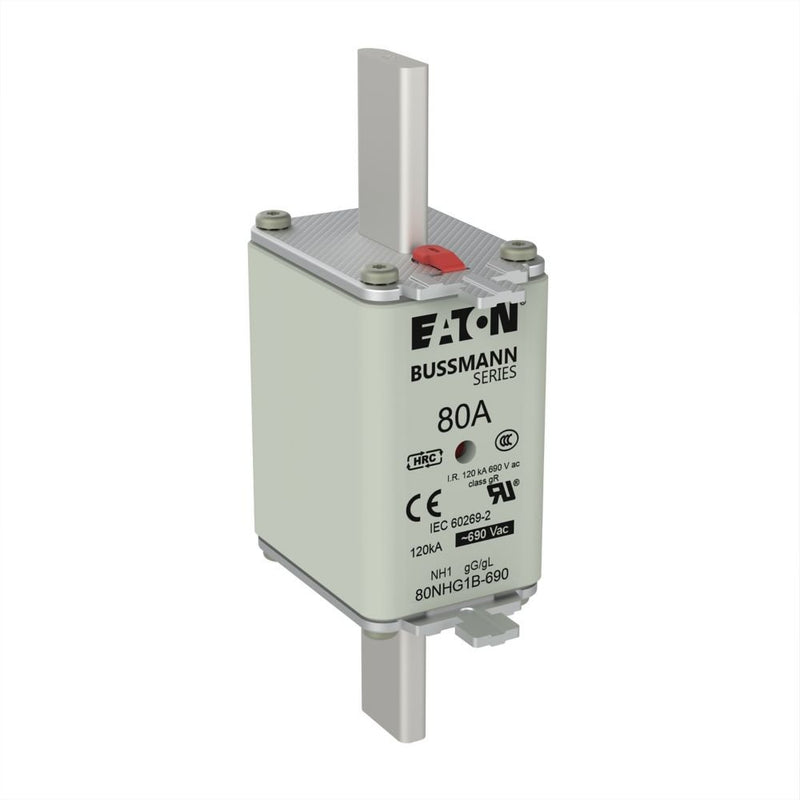 Eaton - Messersicherung Sicherungseinsatz Nieders. 80NHG1B-690 80A AC 690V 120kA − 3 Stück