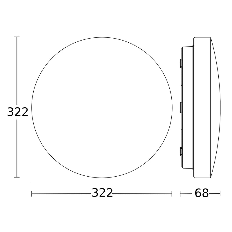 Steinel - Decken-/Wandleuchte Sensor-LED-Innenleuchte RS PRO P2-R FL EM NW P2-R Flat S EM 4000k