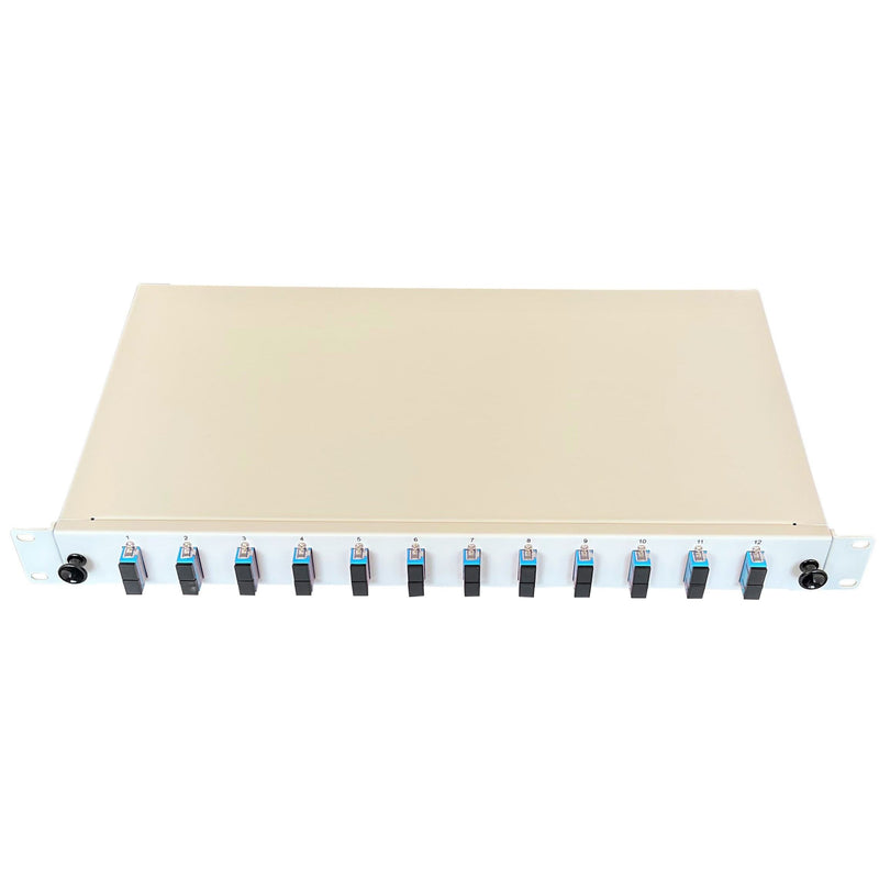 Paschke - Patchpanel LWL Spleissbox ausziehbar 19" 443804-12SA 12x SCd OS2 BLAU