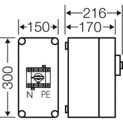 Hensel - Lasttrennschalter Mi-Lastschaltergehäuse Mi 7103 63A, 3polig+PE+N