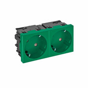 OBO Bettermann - Steckdose 33 Grad, 2-fach STD-D3SC MZGN2 Schutzkontakt,Con.45