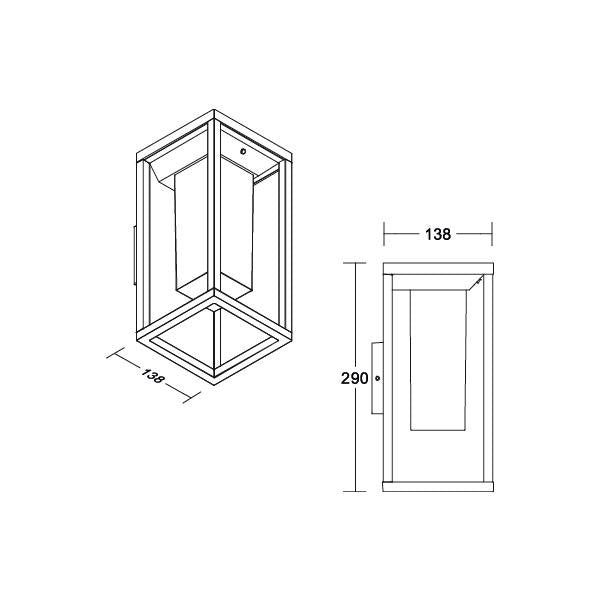 Brumberg Leuchten - Decken-/Wandleuchte LED-Solarwandleuchte 65322103 3000K, graphit