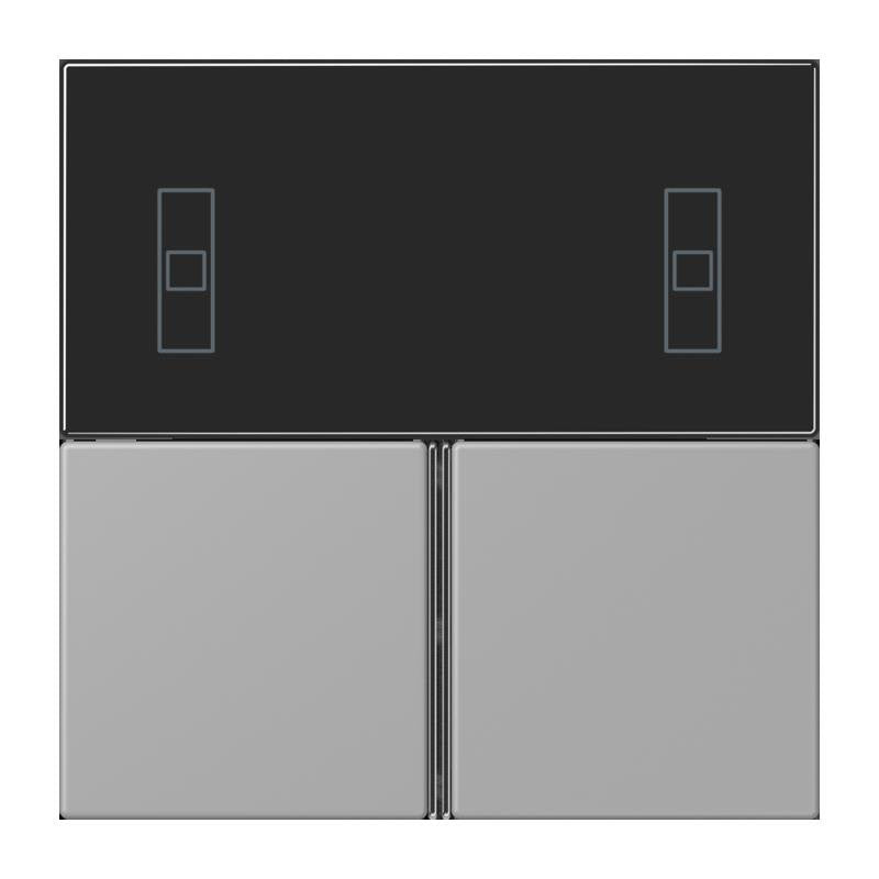 Jung - Abdeckung/Bedienelement für Installationsschalterprogramme Tastensatz 3fach LC 4093 TSA 204 gris moyen