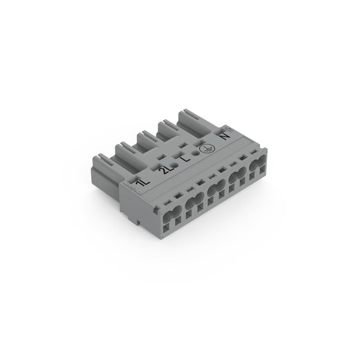 WAGO - Steckverbinder für steckbare Gebäudeinstallation Stecker 5-polig 770-255/064-000 Kod. B,grau − 50 Stück
