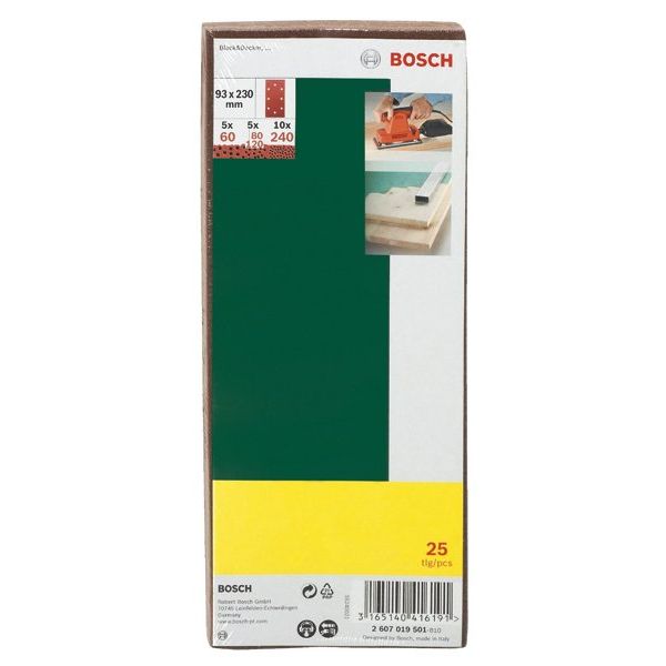 Bosch - Schleifpapierset Schleifblatt-Set für 2607017108 Schwingschleifer BD
