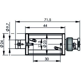 Telegärtner - Koax-Kupplung Adapterbox 100027893 BNC-BNC (M-F) 50 Ohm