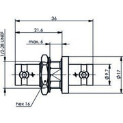 Telegärtner - Koax-Kupplung BNC Kupplung (F-F) 100023604 HDTV 75 Ohm