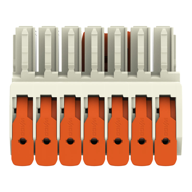 WAGO GmbH & Co. KG - Ein- und mehrpolige Klemmenleiste 1-Leiter-Federleiste 831-1107/322-000 Push-inCAGECLAMP,lgr − 6 Stück