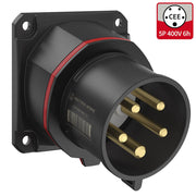 Walther Werke - CEE-Gerätestecker (IEC 60309) CEE NEO Anbaugerätestecker FW713506SK schräg 16A5P6h IP54 − 10 Stück
