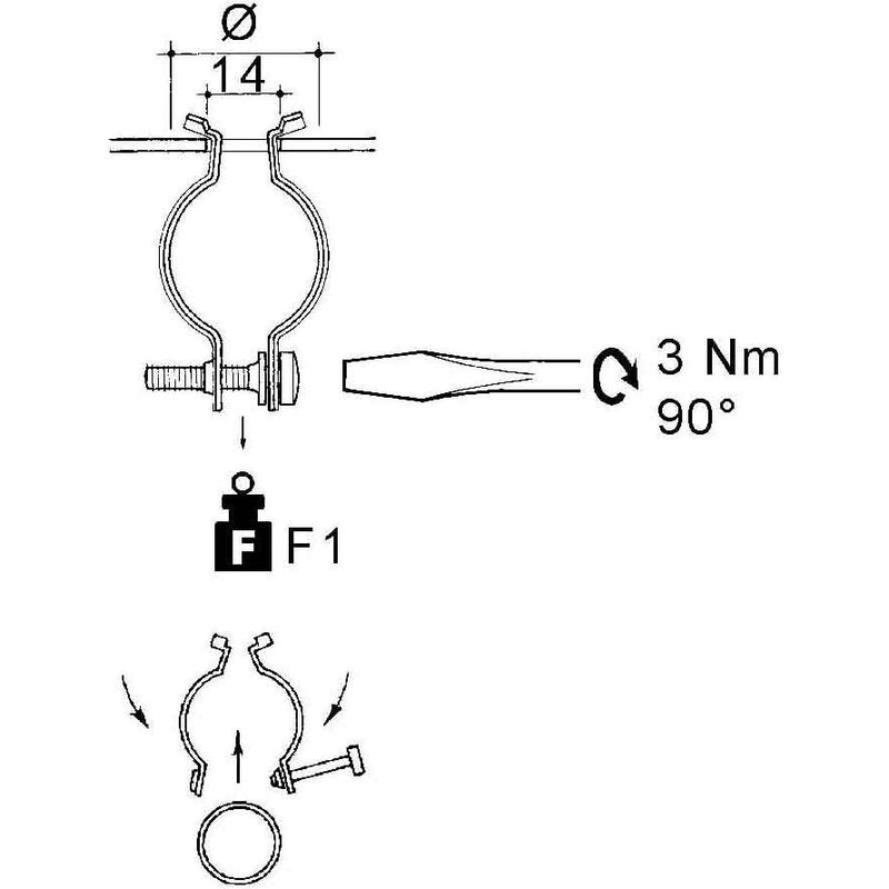 Niedax - Rohrschelle YHR-2427 − 100 Stück