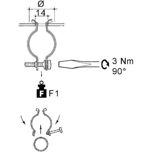 Niedax - Rohrschelle YHR-2427 − 100 Stück