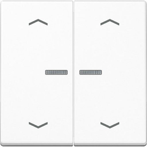 Jung - Abdeckung/Bedienelement für Installationsschalterprogramme Wippe Symbole Pfeile bel. A 595 BF KO5 MP WW alpinweiß