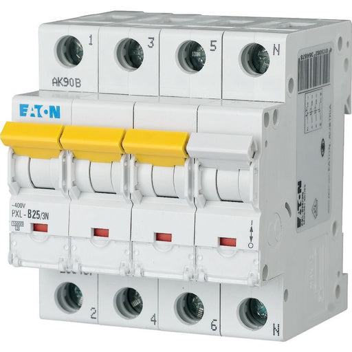 Eaton - Leitungsschutzschalter LS-Schalter m.Beschrift. PXL-D25/3N D 25A, 3p+N