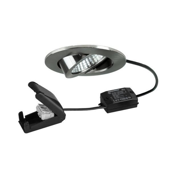 Brumberg Leuchten - Downlight/Strahler/Flutlicht LED-Einbaustrahler 230V 38463153 3000K, nickel