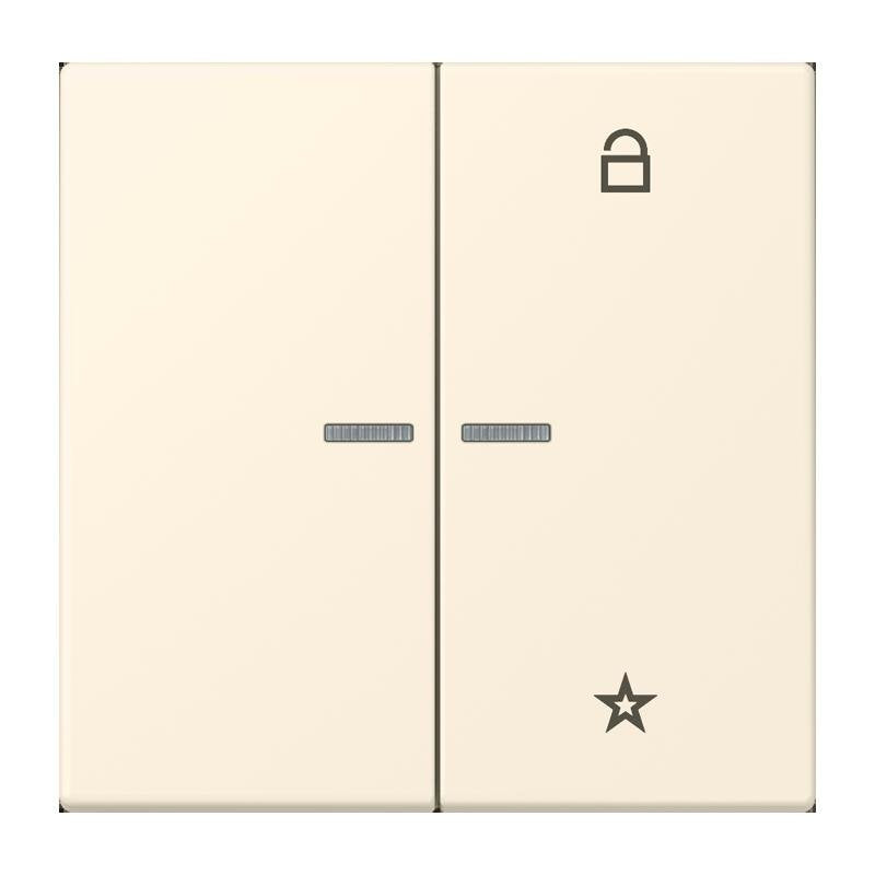 Jung - Bedienelement intelligent eNet Taster Universal 1f. FM LC 1701 245 blanc ivoire (4320B)