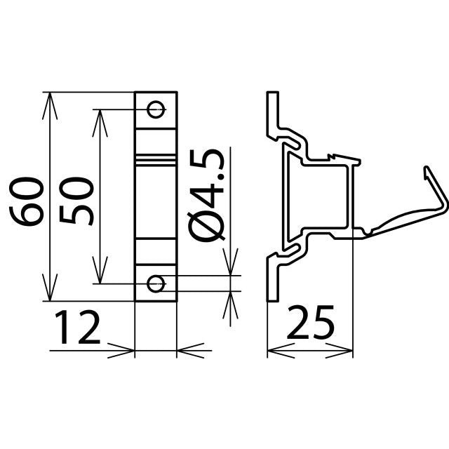 DEHN - Zubehör/Ersatzteile für Erdung und Blitzschutz S-Halter SH 18X3 K Kunststoff sw − 10 Stück