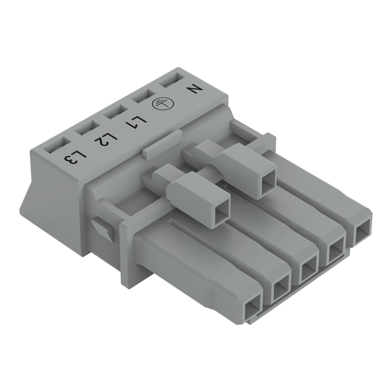 WAGO - Steckverbinder für steckbare Gebäudeinstallation Buchse 5-polig 890-245/060-000 Kod. B,grau − 50 Stück