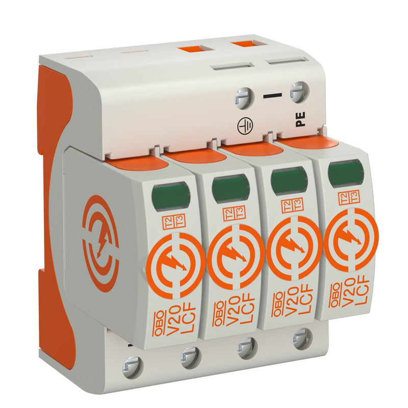 OBO Bettermann - Überspannungsableiter für Energietechnik/Stromversorgung SurgeController V20 V20-LCF-4-280 4-polig 280V