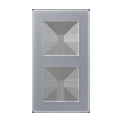 Jung - Abdeckrahmen Glasrahmen 2fach AV 582 GLM KG kristallgrau − 1 Stück by Jung
