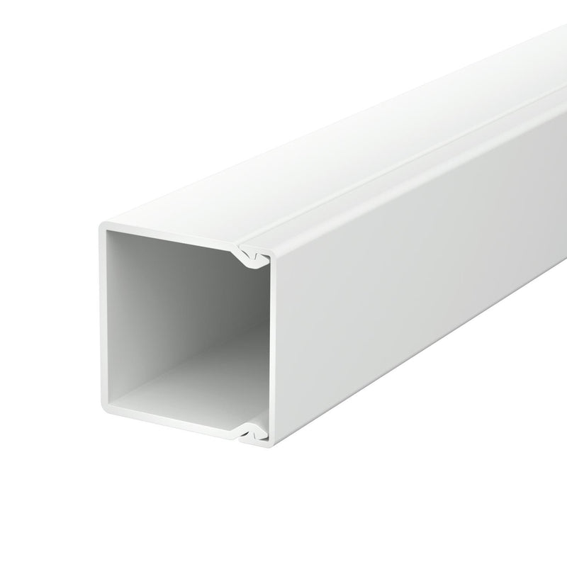 OBO Bettermann - Leitungsführungskanal Wand+Deckenkanal m.Obert. WDK40040LGR 40x40mm,PVC − 2 Meter